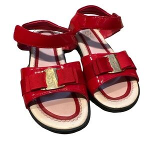 Ferragamo Red Kids Sandals - size 13